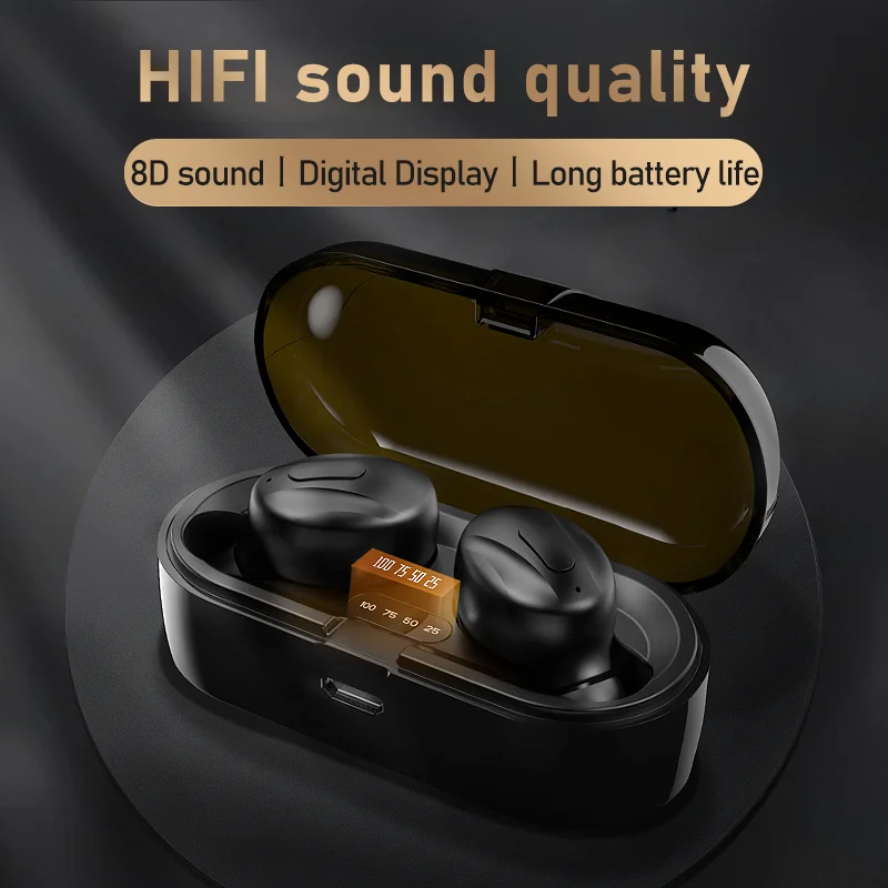 

Беспроводная гарнитура Bluetooth 5,0 TWS, Спортивная гарнитура xg13, внутриканальная стереозвуковая шнур, микрофон, зарядное устройство