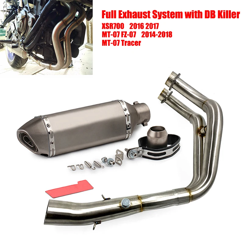 Мотоциклетная выхлопная полная система для Yamaha Φ 2014-2019 с глушителем XSR700 2016-2019 |