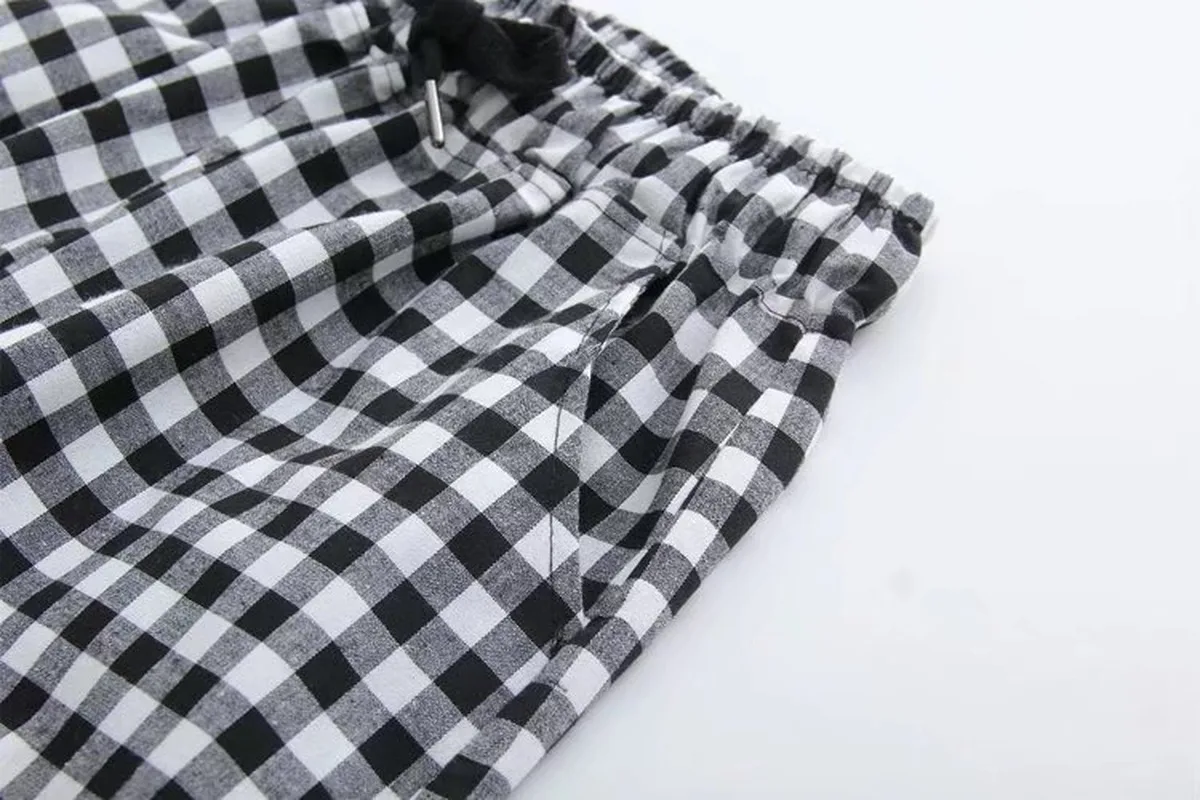 

High Waist Plaid Harem Pants Women'S Autumn Streetwear Beam Feet Loose Straight Pant Korean Casual Trendy Checked Trousers 2020