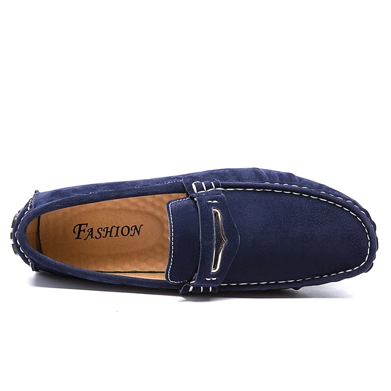 Лоферы мужские летние зеленые кожаные замшевые лоферы Мокасины слипоны Мужская