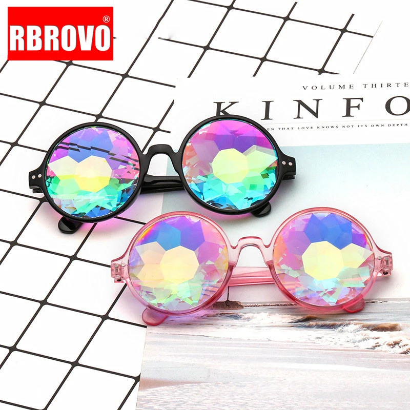 RBROVO 2021 солнцезащитные очки для женщин в стиле ретро круглый калейдоскоп Для