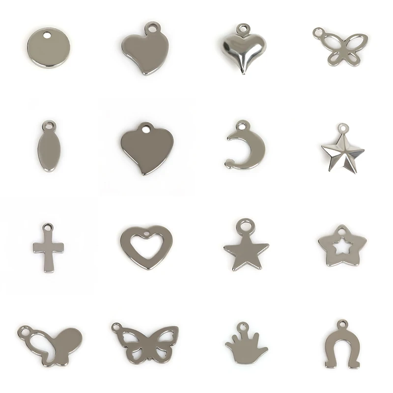 Высококачественные подвески из нержавеющей стали 50 шт./лот разных размеров для