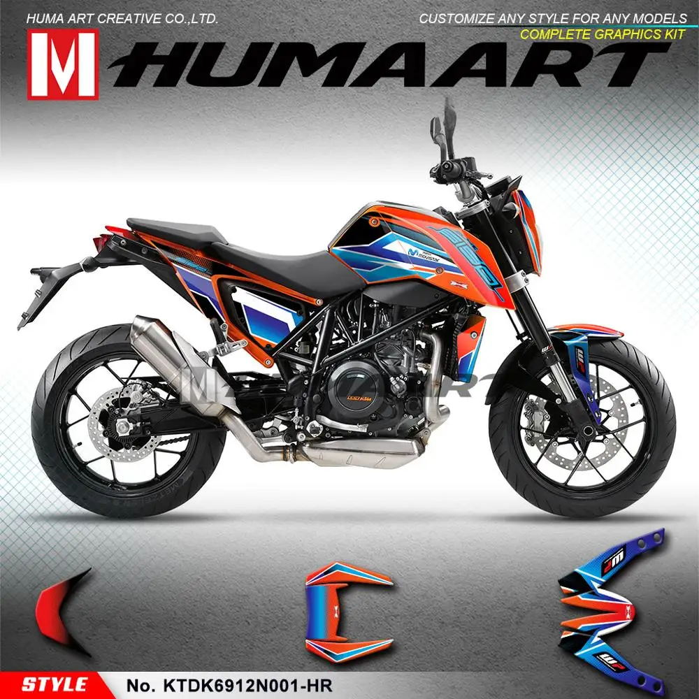 HUMAART Набор стикеров для мотоцикла с графикой KTM DUKE 690 690DUKE 2012 2013 2014 2015 2016 2017 2018 2019 2020