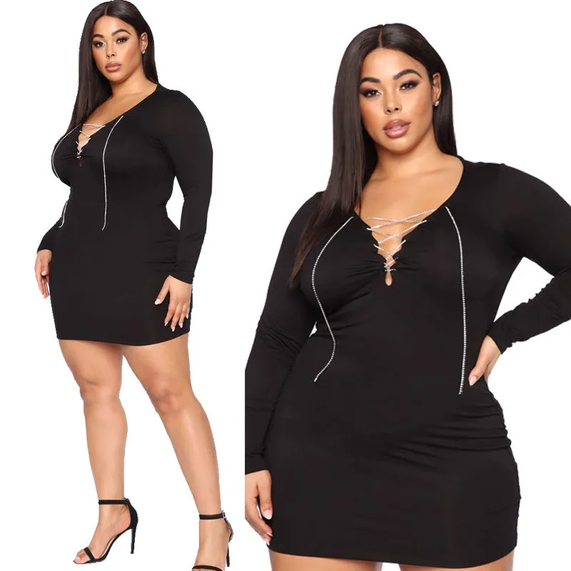 

Женское блестящее платье, черное сексуальное облегающее мини-платье с V-образным вырезом, платье для женщин, оптовая продажа, Прямая поставк...