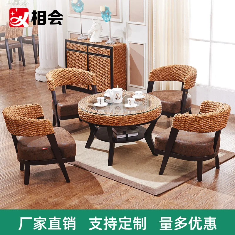 

Стул из бамбука и ротанга, 3 предмета, мебель для балкона, клубный журнальный столик, окружающий стул, мебель для гостиной, гостиной