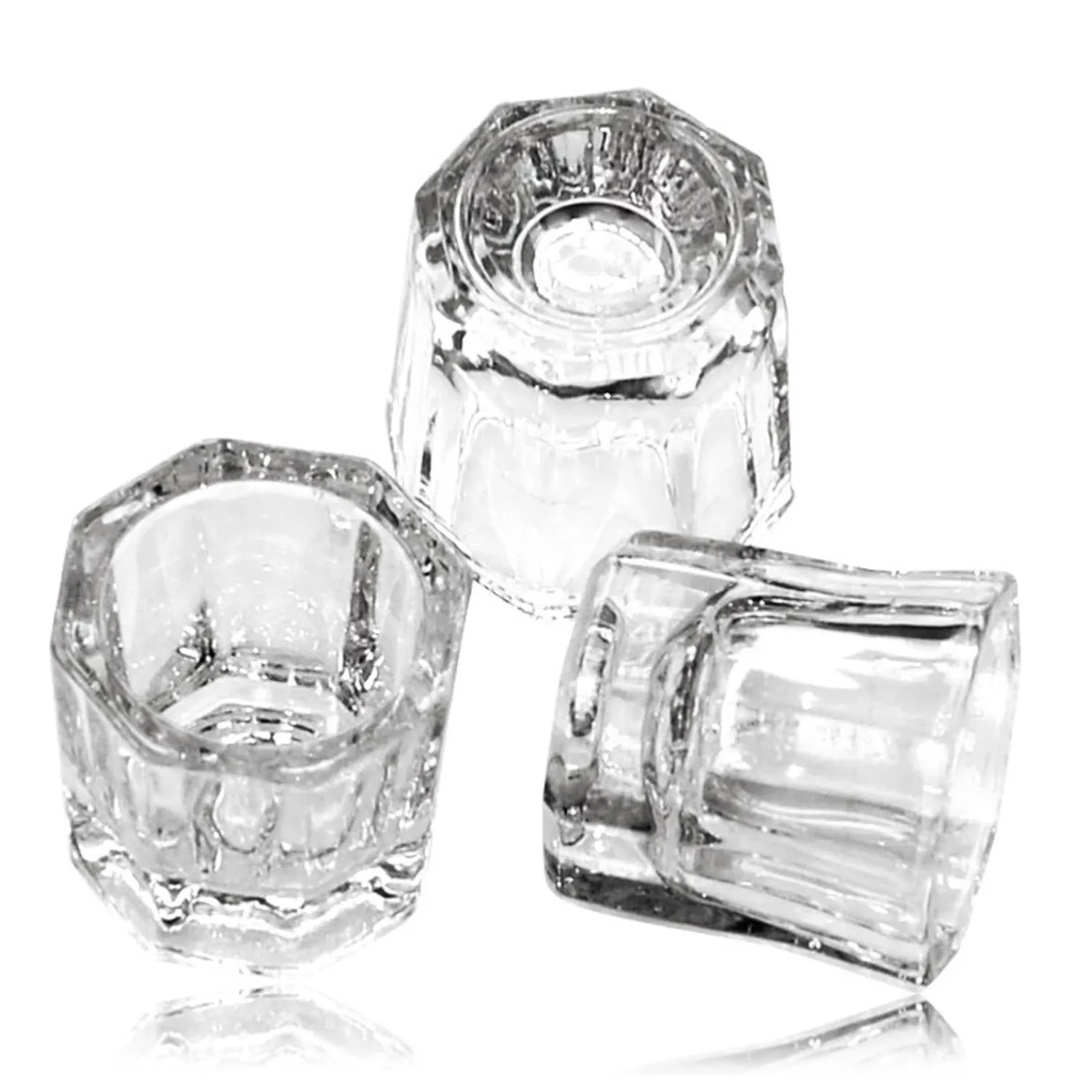 Прозрачный акриловый стеклянный стакан для дизайна ногтей жидкая пудра карандаш