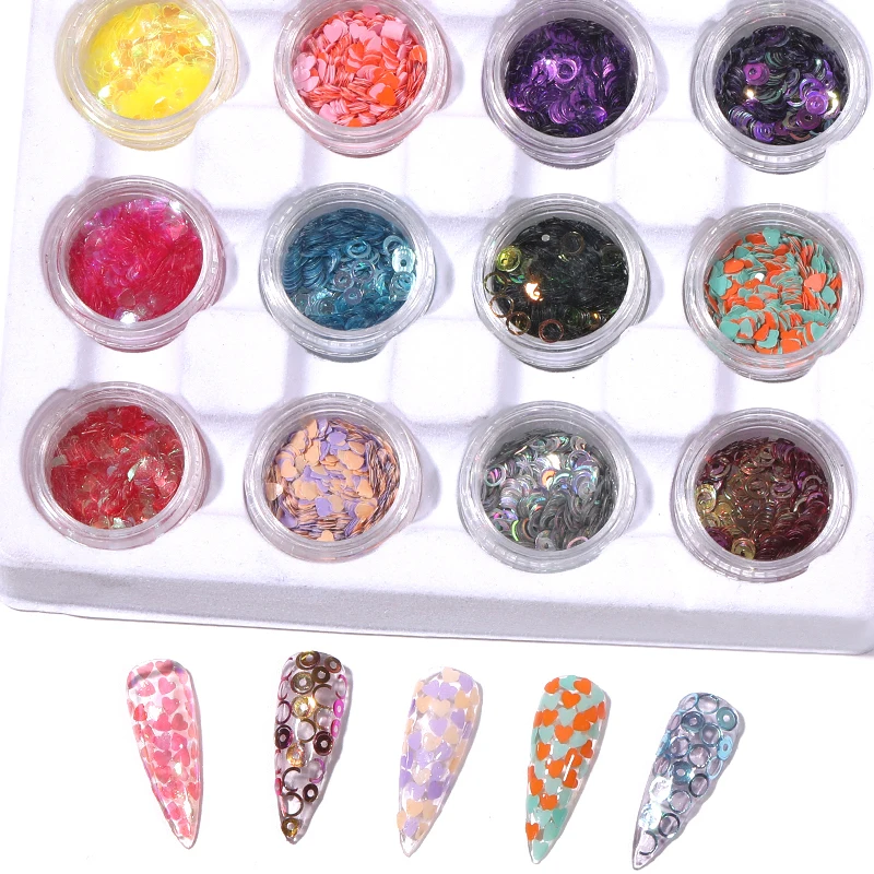 

Nail Glitter Sequins Holographic Glitter Luminous Sequins DIY Butterfly Circle Nail Jewelry Nail Art Decorations
