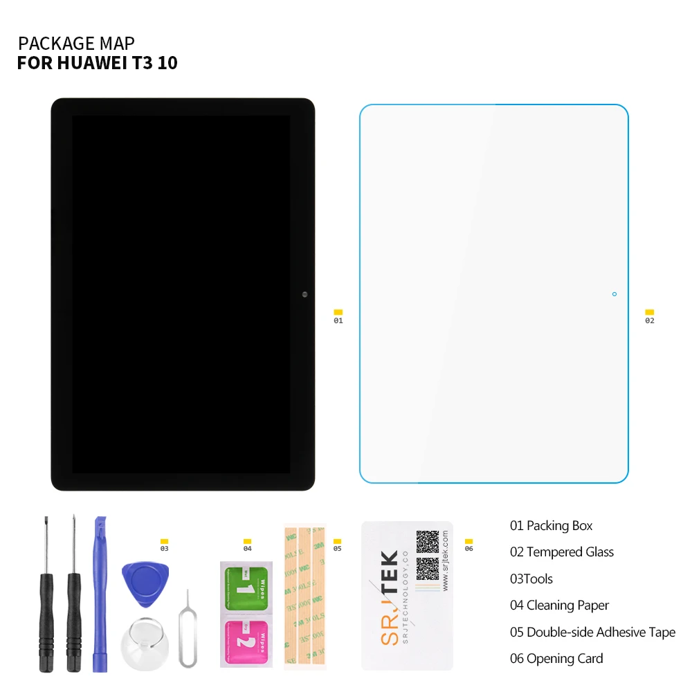 Srjtek 9 6 &quotдля Huawei MediaPad T3 10 AGS-L09 AGS-L03 AGS-W09 ЖК-дисплей Матрица с сенсорным экраном