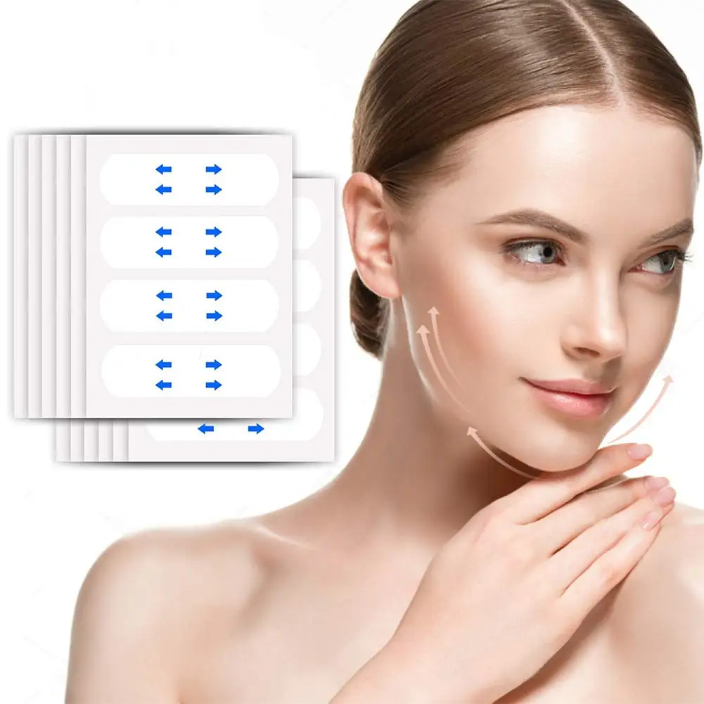 

40pcs Face Lift Tape Face Lifting Stickers Face Lift Tapes and Band Double Chin Tape Lift Invisible Vine Face Make-up Tool