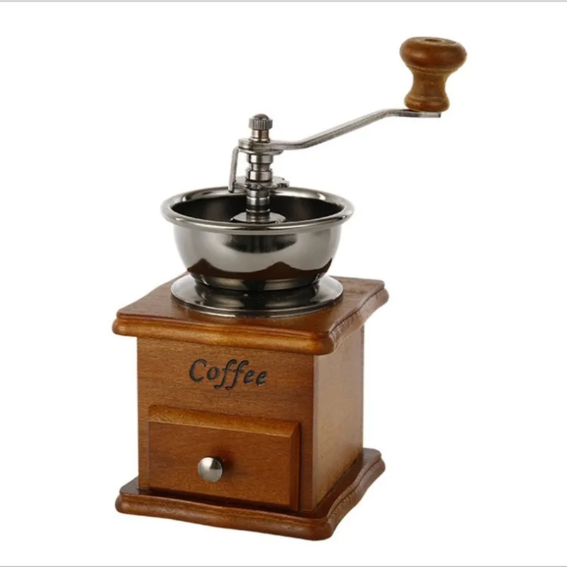 

Manual Wood Coffee Grinder Portable Coffee Bean Grinder