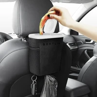 waterproof car trash can auto rubbish can holder automobiles storage bag accessories auto seat back trash bin paper dustbin