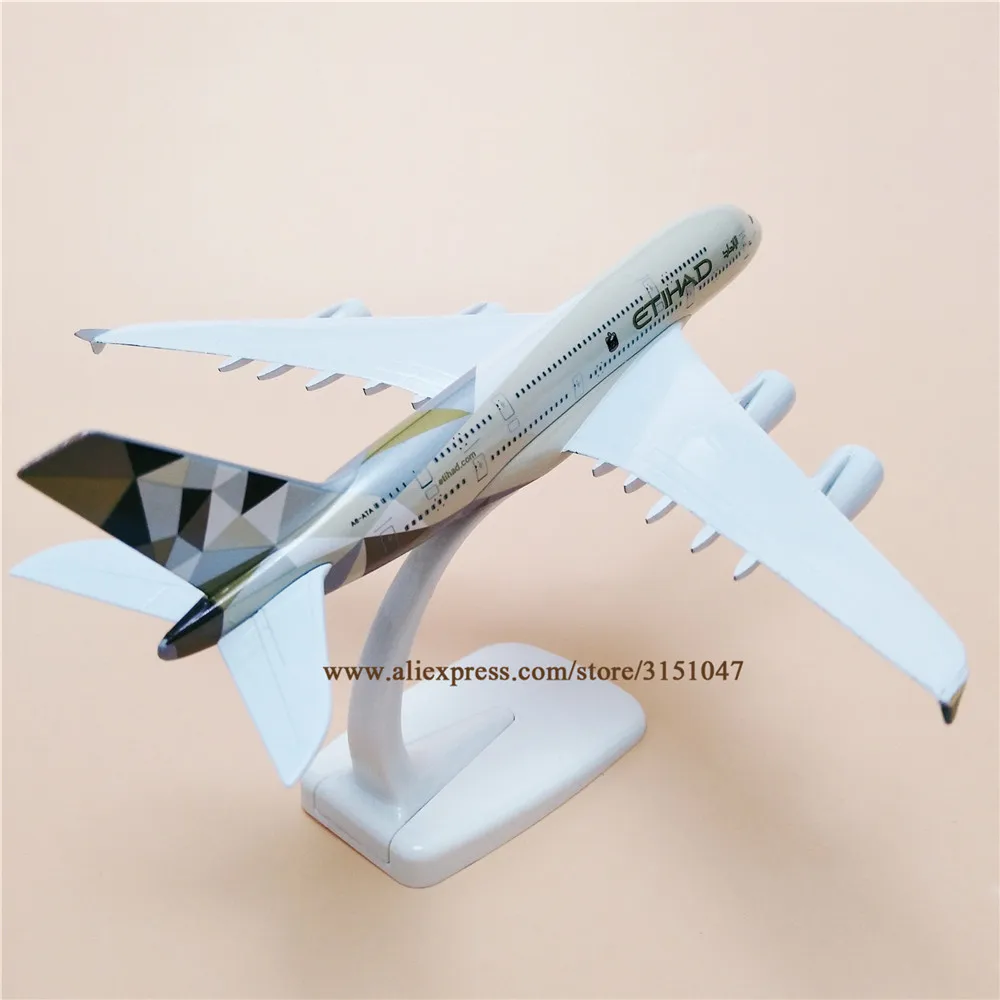 20 см Air Etihad Airbus 380 A380 Airlines модель самолета сплав Металл литье под давлением Airways