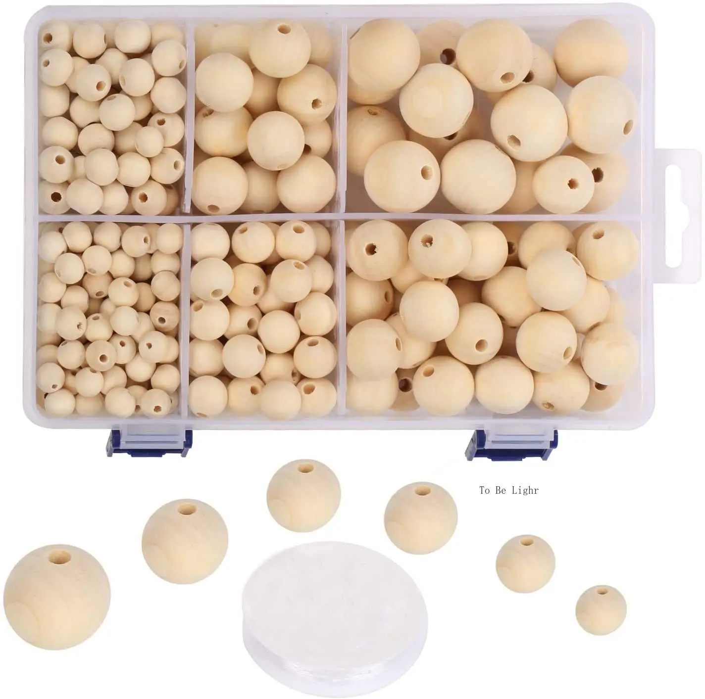 

Wooden Beads,Natural Round Wood Beads Unfinished Wood Spacer Beads Loose Beads for Crafts DIY Jewelry Making 320pcs / 1105pcs