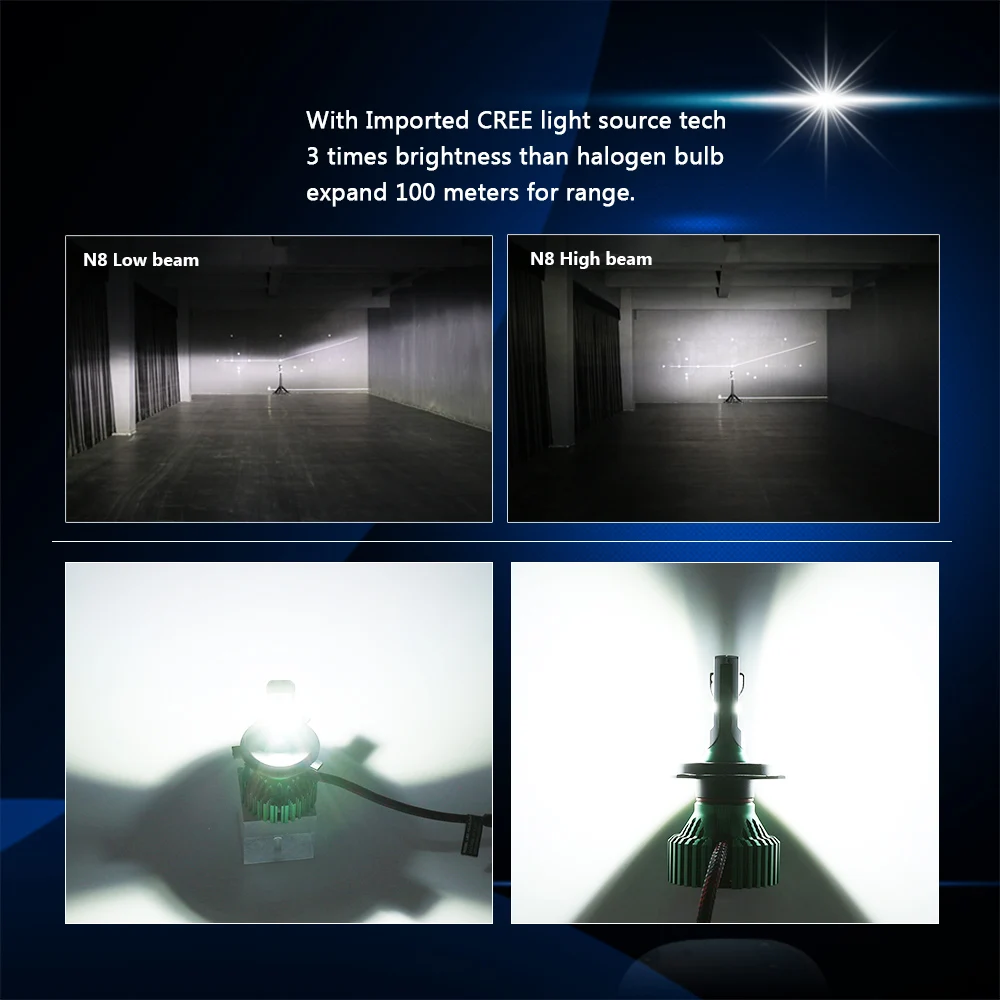 NOVSIGHT H4 светодиодный автомобильный головной светильник H7 H11 s 60 Вт 16000LM H8 H9 9005 9006 для