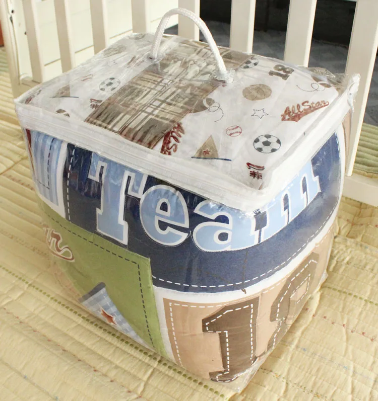 

6pcs brown sport Baby Nursery Crib Bedding Set new design-Quilt, Blanket,Crib sheet, crib skirt, bumpers,nappy stacker, blanket