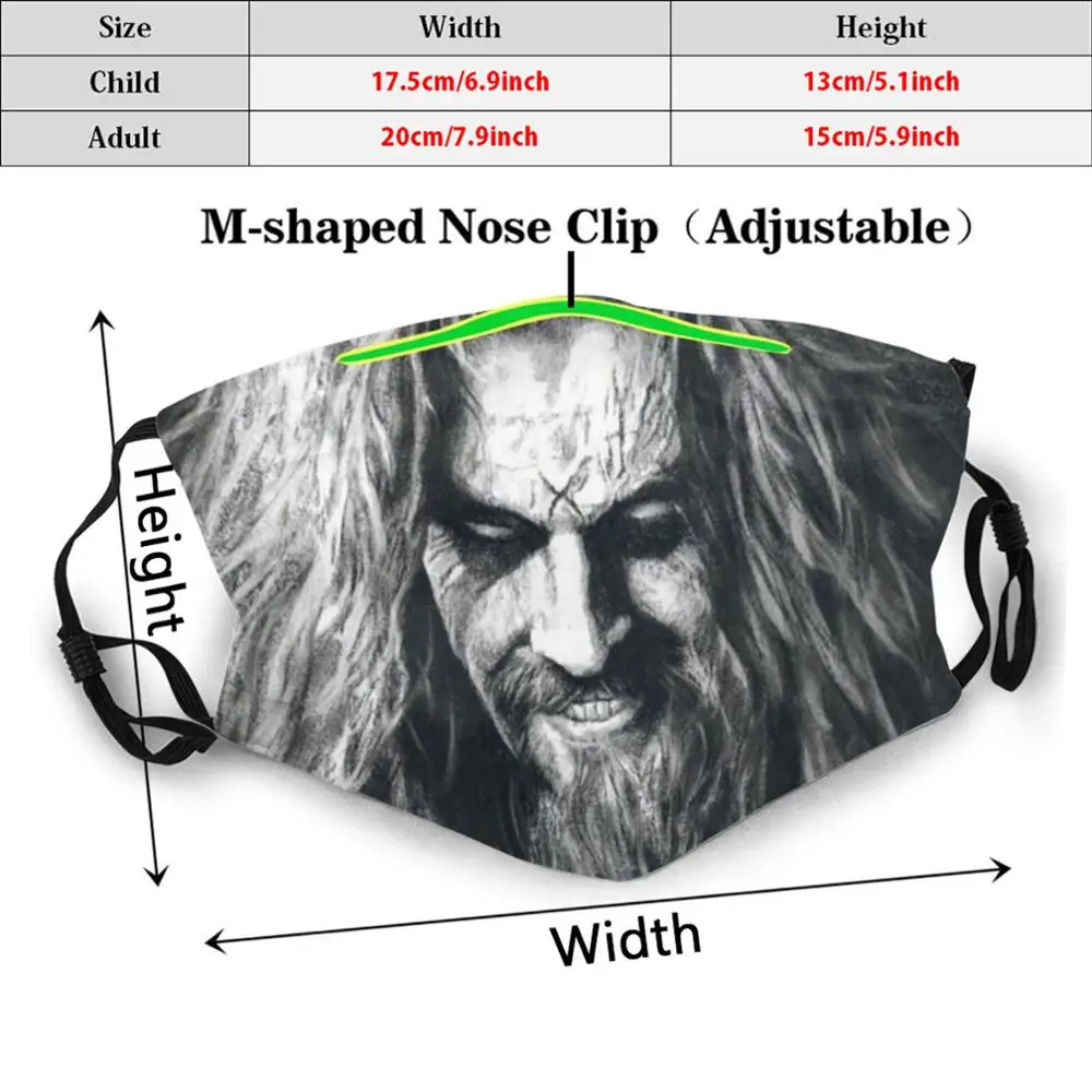 Зловещая маска Pm2.5 с фильтром моющаяся для взрослых и детей сделай сам Робом
