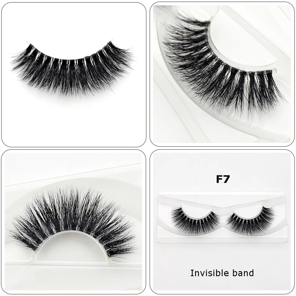 Visofree норковые ресницы прозрачная лента крест накрест Накладные ручной работы