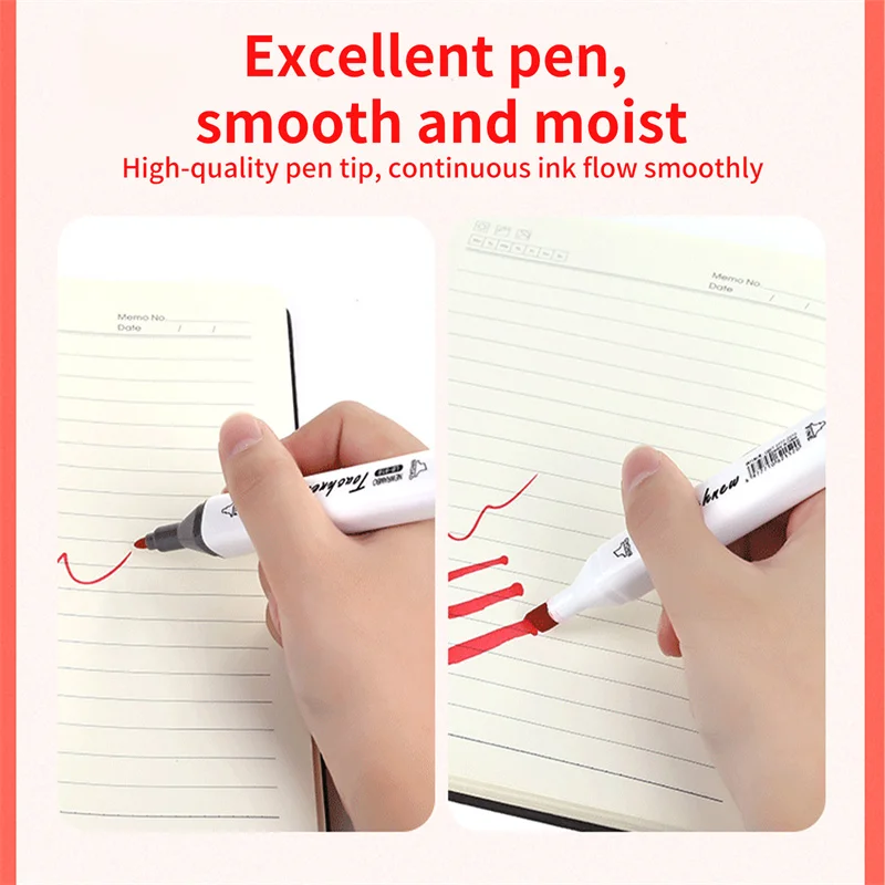 Conjunto de rotuladores de doble cara para dibujo art&iacute;stico, Set de marcadores de doble cara permanente, baratos, con Alcohol, fieltro de colores, Manga-3