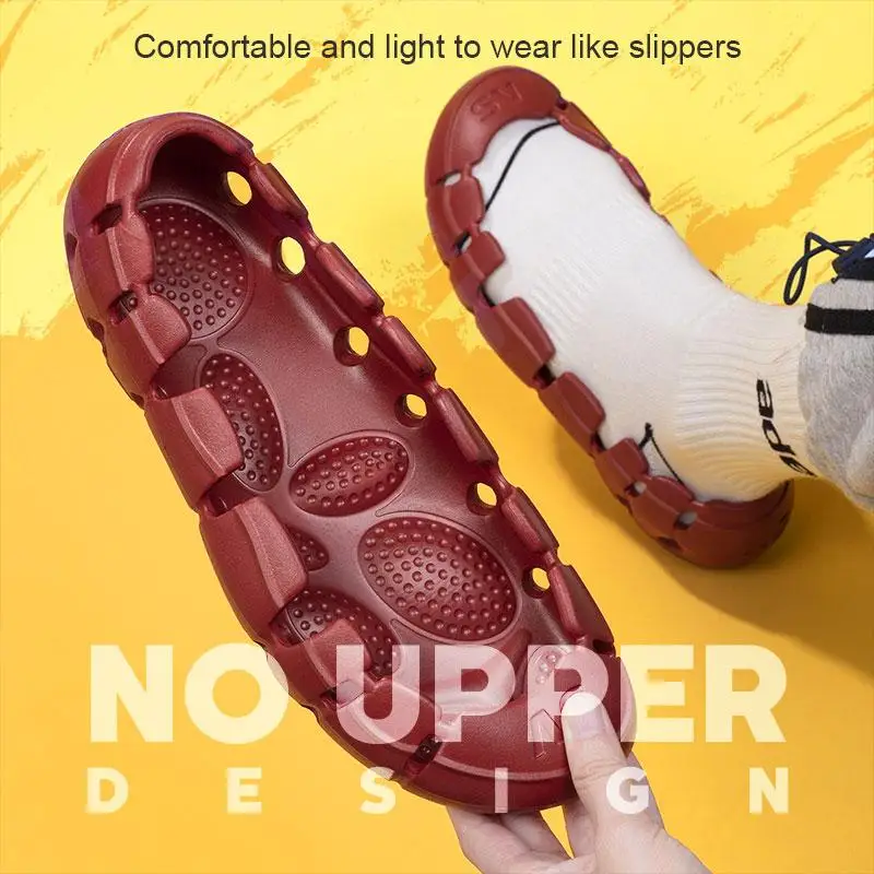 No Upper Design Convertible Slippers Fashion Trendy Brand Convertible Slippers For Men To Wear In Summer, No Sense, No Upper, Br