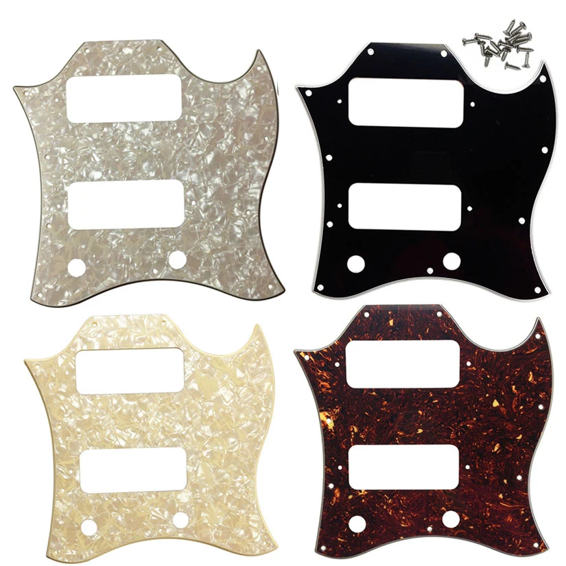 

Xinyue Guitar Parts For 11 Holes Gib Standard SG Full Face Guitar Pickguard Route With P90 Humbucker Birdge Scratch Plate