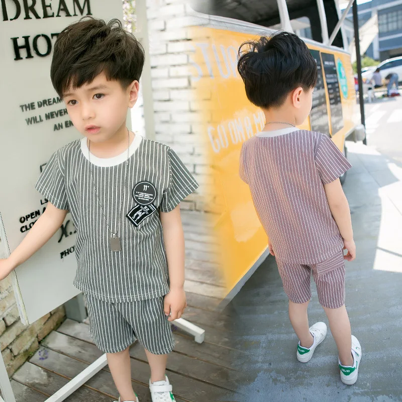 

2020 Summer Boys Clothing Sets Baby Outfits T-shirt + Pants 2pcs Kids Sport Suit Teenage Children Clothes 6 7 8 9 10 11 12 Years