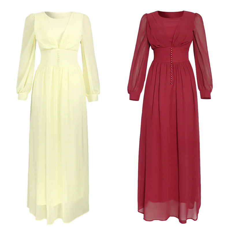 Мусульманский хиджаб платье 2020 женское шифоновое ИД Мубарак Вечерние вечернее