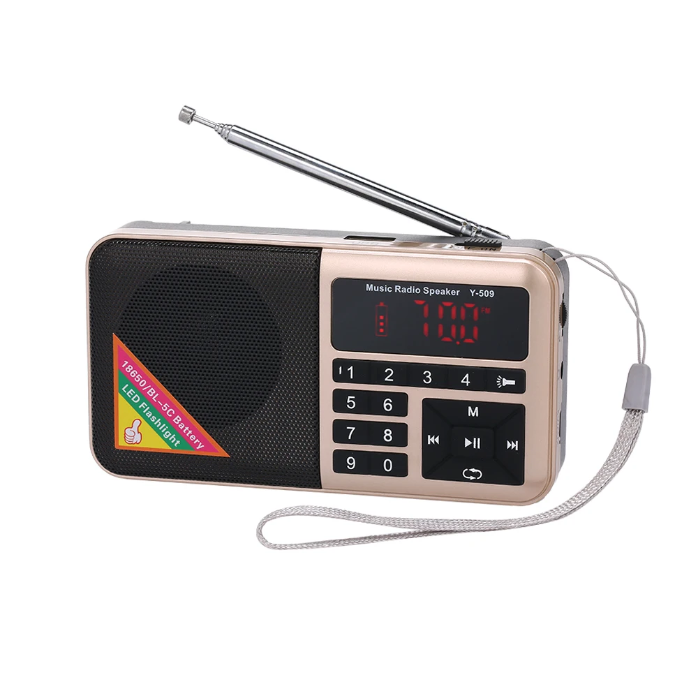 Портативное радио FM Mini Digital Raido с динамиком светодиодный экран FM-радио
