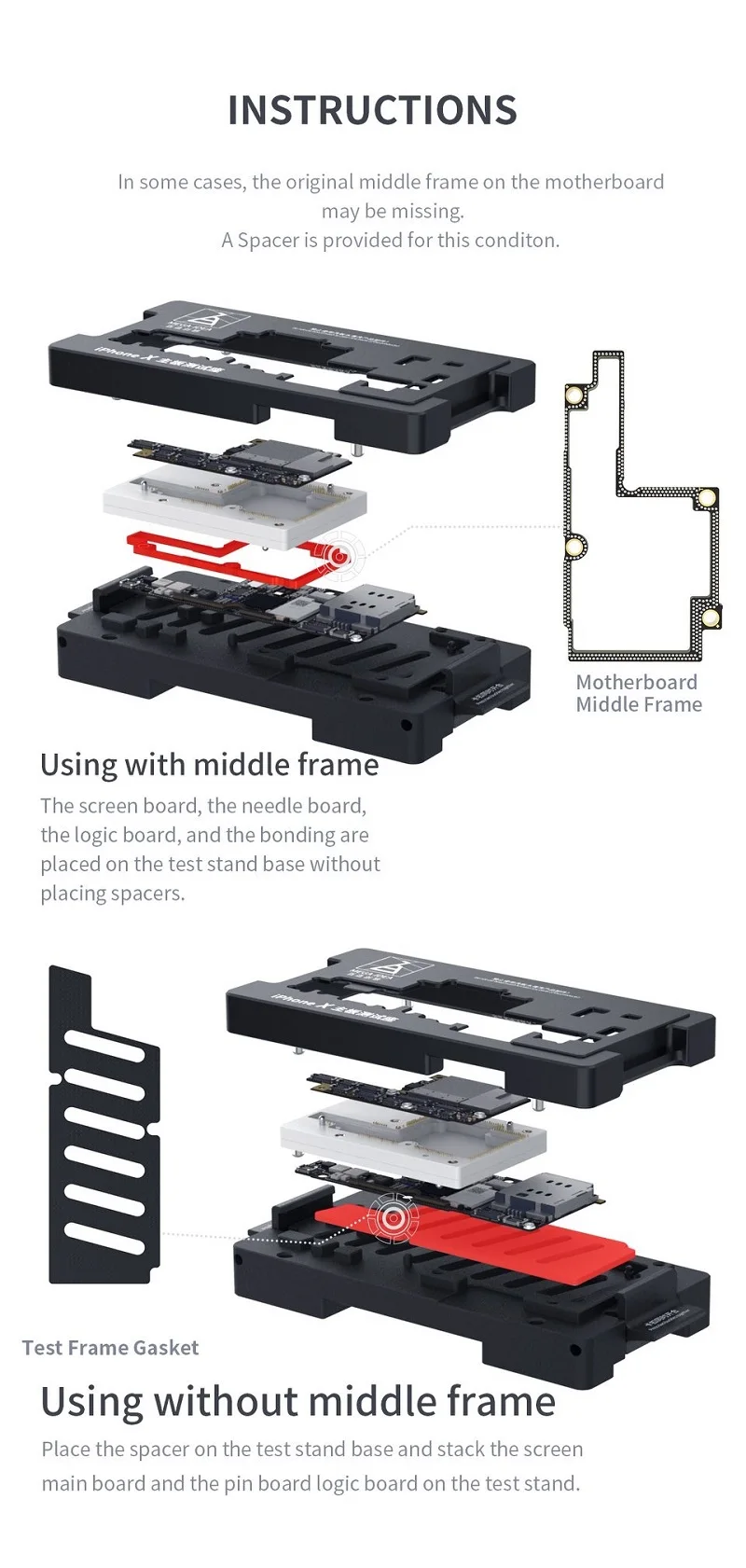 Qianli Mega-idea iPhone X-11ProMax приспособление для материнской платы iSocket Jig логическая плата быстрый тест держатель для ремонта материнской платы