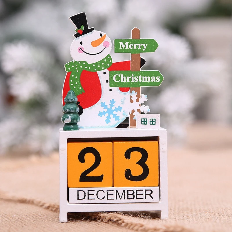 

Wood Christmas Advent Calendars Christmas Decorations for Home Xmas Ornament Creative Christmas Gifts