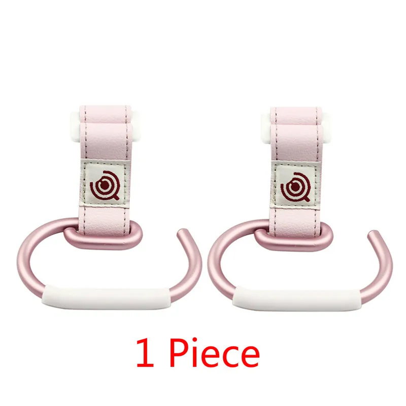 07Pink 1 шт. крючки для детской коляски детская коляска подвеска для коляски карабин хозяйственная Сумка зажим вращающийся крючок с ремешком и крючком - Цвет: 07Pink