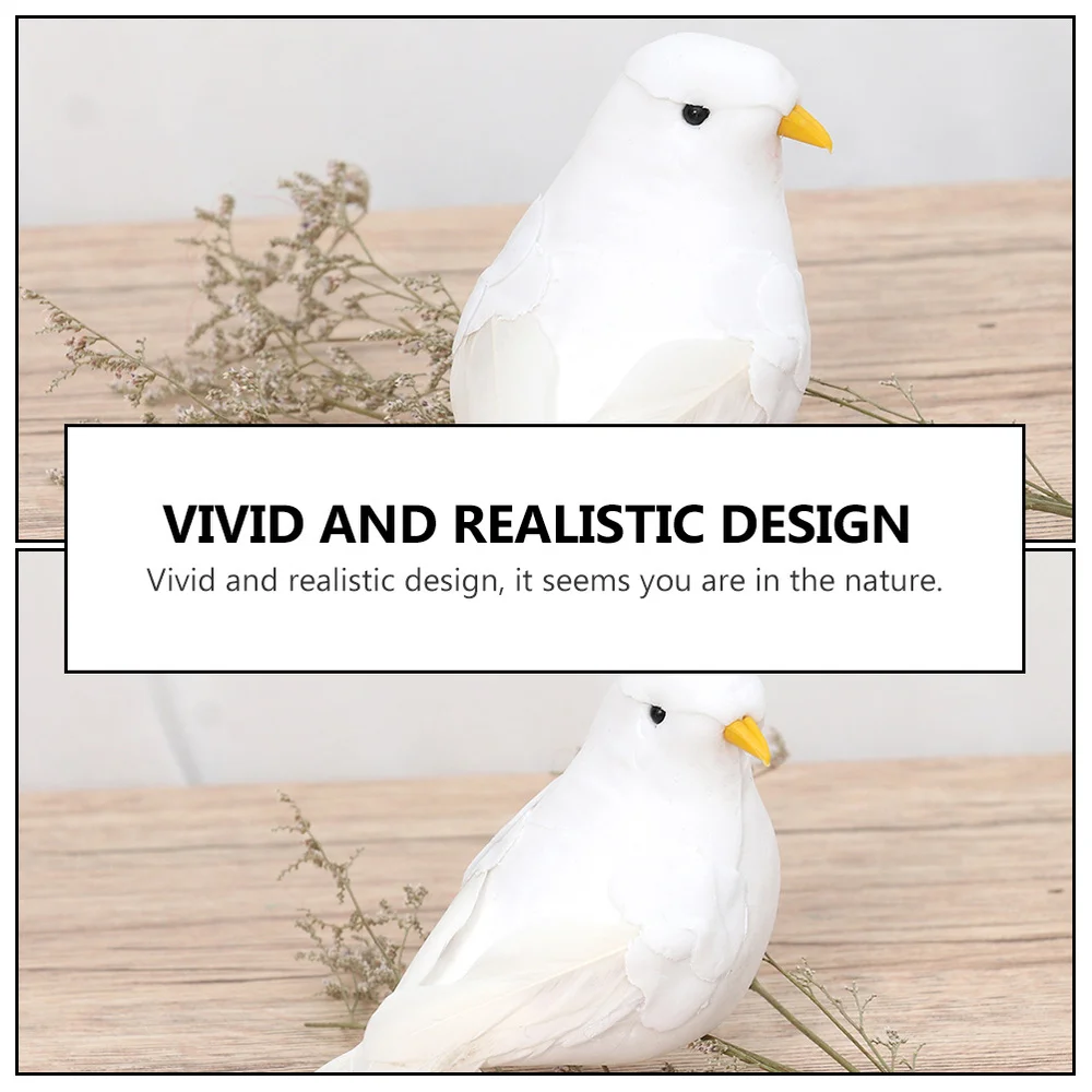 

3Pcs Bird Models Adornment Simulated Bird Figurines Prop Birds Adornment