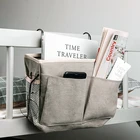 Подвесная сумка для хранения Органайзер прикроватный, сумка-держатель с крючком, карман для закусок, наушников, для учебников, для студентов, детей