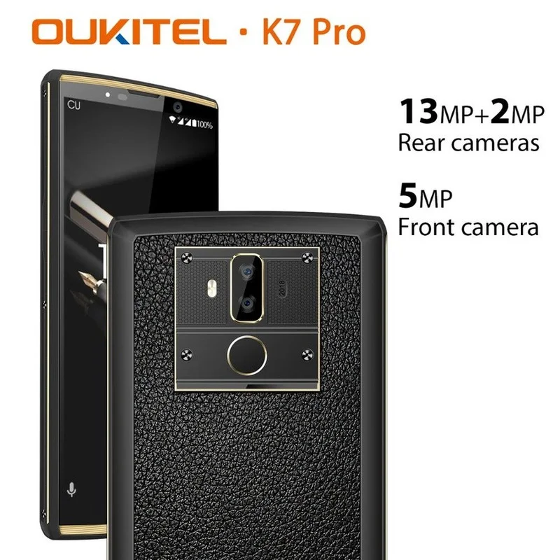 10000mah oukitel k7 pro mobile phone 4gb ram 64gb rom 6 0 fhd 189 mt6763 octa core android 9 0 13 0mp fingerprint smartphone free global shipping