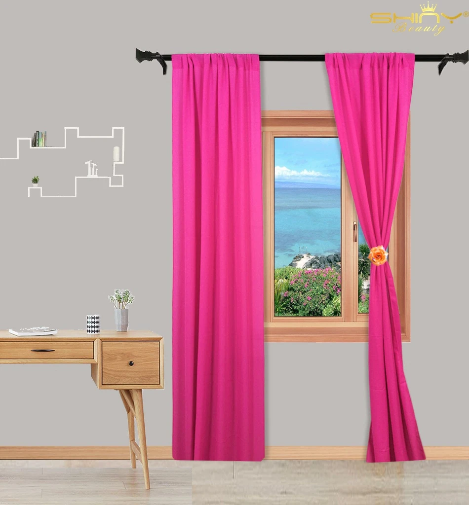 Фуксия простой сплошной цвет шифон фон 2.4FTx9FT 2 панели ткань для шифоновой