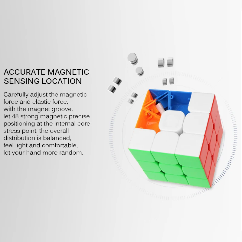 

3x3x3 Speed Cubes Magnetic Professional Stickerless Magic Cube Puzzle Early Educational Toys For Kids Students Learning Toys