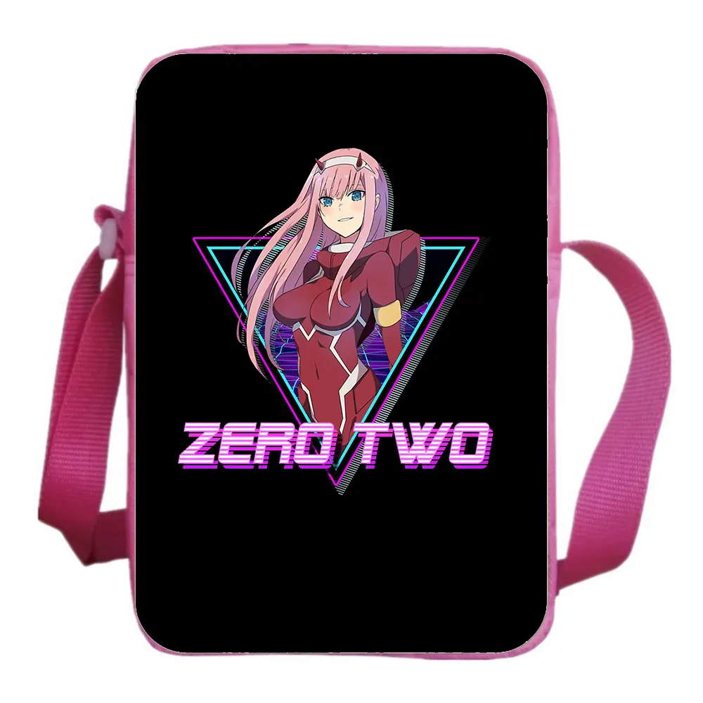 Darling In The Franxx Messenger Bag Fashion Cartoon Anime ZERO TWO Printing Teen CrossBody Rucksack Boy Girl Shoulder Bags