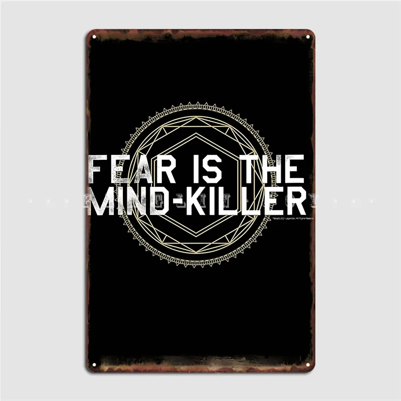 

Металлический знак «страх-это разум», пещера, паб, роспись, паб, дизайн, оловянный плакат