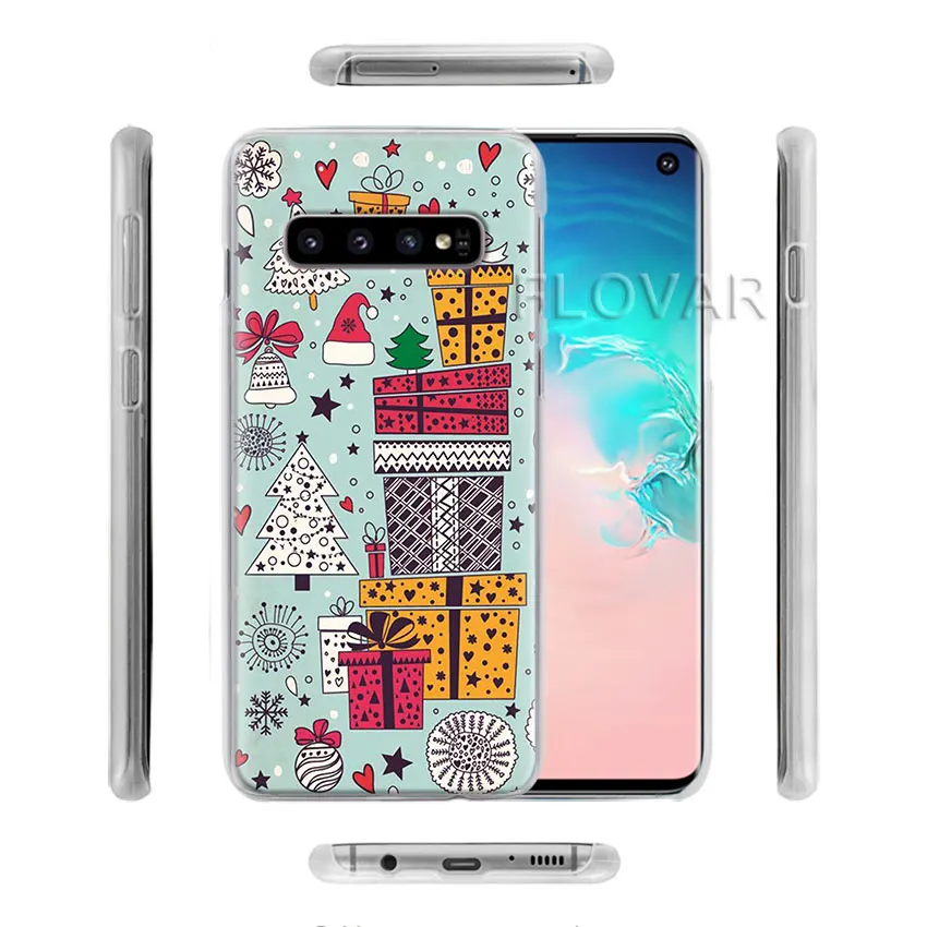 

Happy New Year Christmas Phone Case for Samsung Galaxy S10 S20 Ultra S10e S10 Lite S7 Edge S8 S9 Plus S10+ S20+ Hard Cover