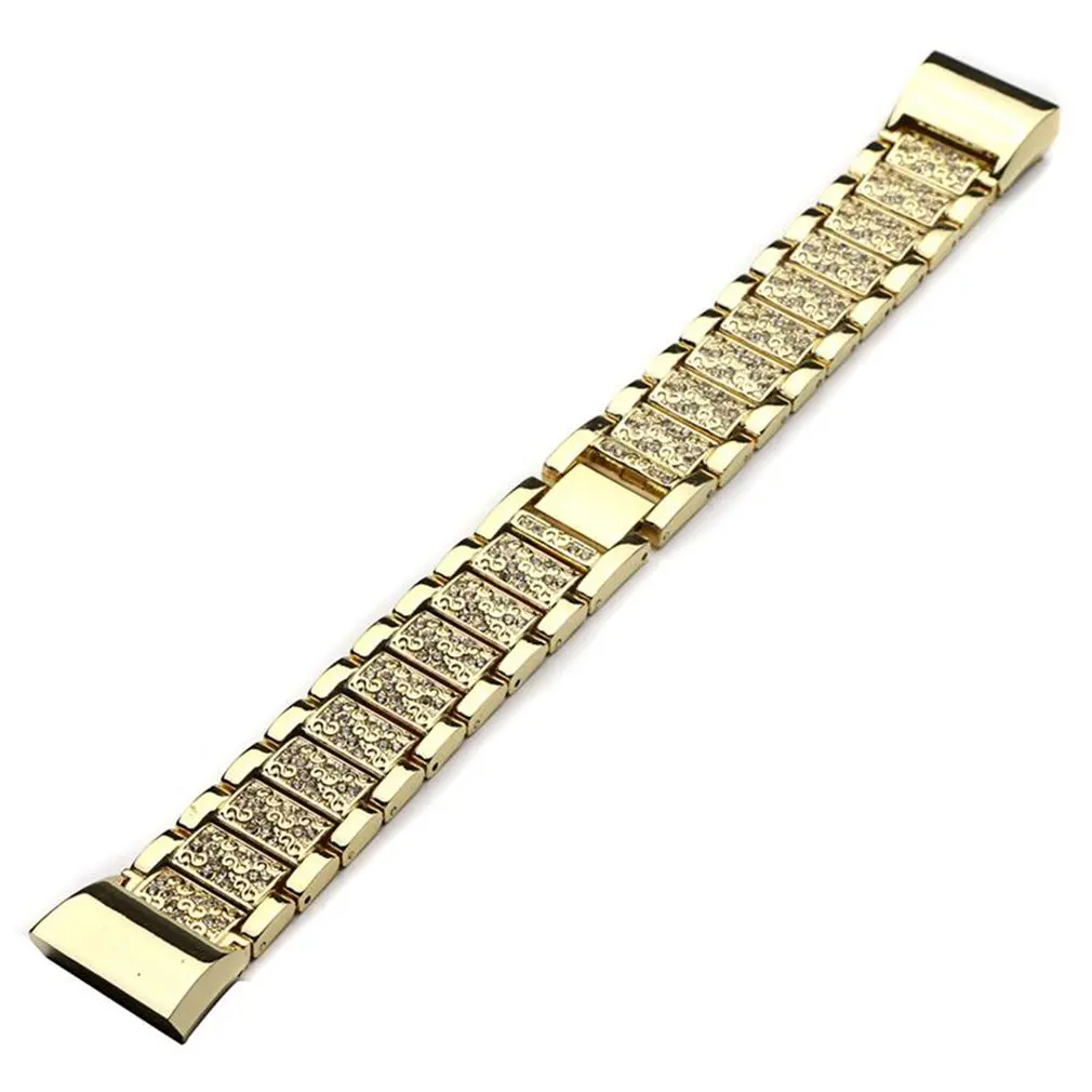 

Stainless Steel Strap Watchband Replacement Stainless Watch Strap with Rhinestone For Fitbit Charge 2 Durable