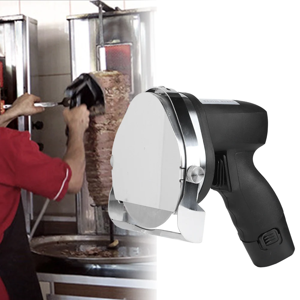 Electric Kebab Knife Adjustable Thickness Handheld Meat Cutter Slicing Tool for Household Commercial |