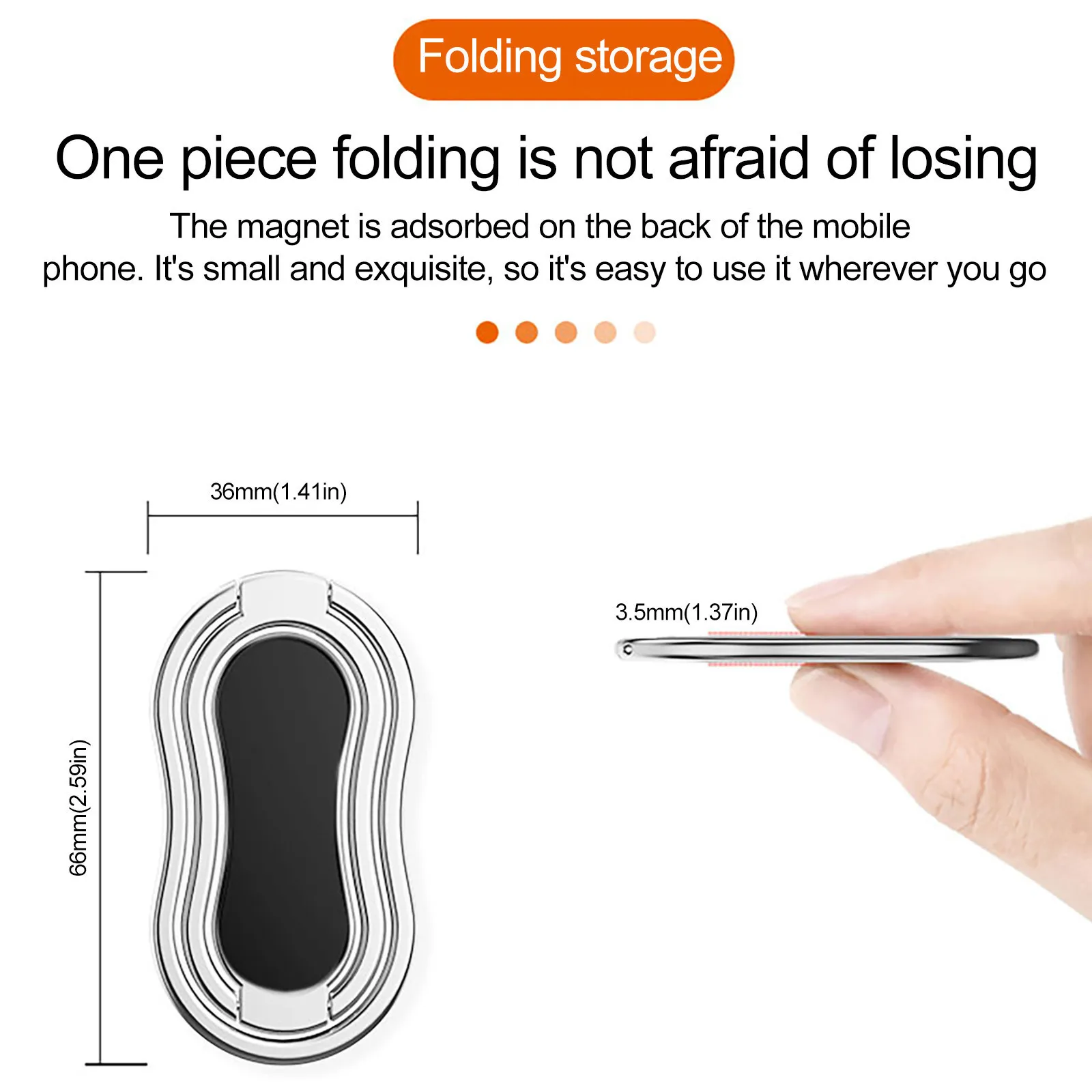 

Folding Portable Smartphone Holder Rotatable Phone Metal Desk Bracket For Mobile Phone In Car High-value Magnetic Holder Bracket