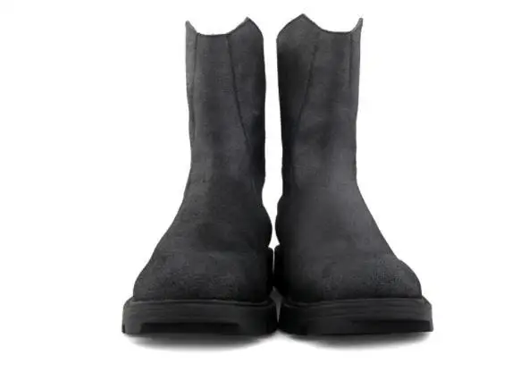 Мужские полуботинки в стиле ретро сезон осень-зима черные ботинки из натуральной