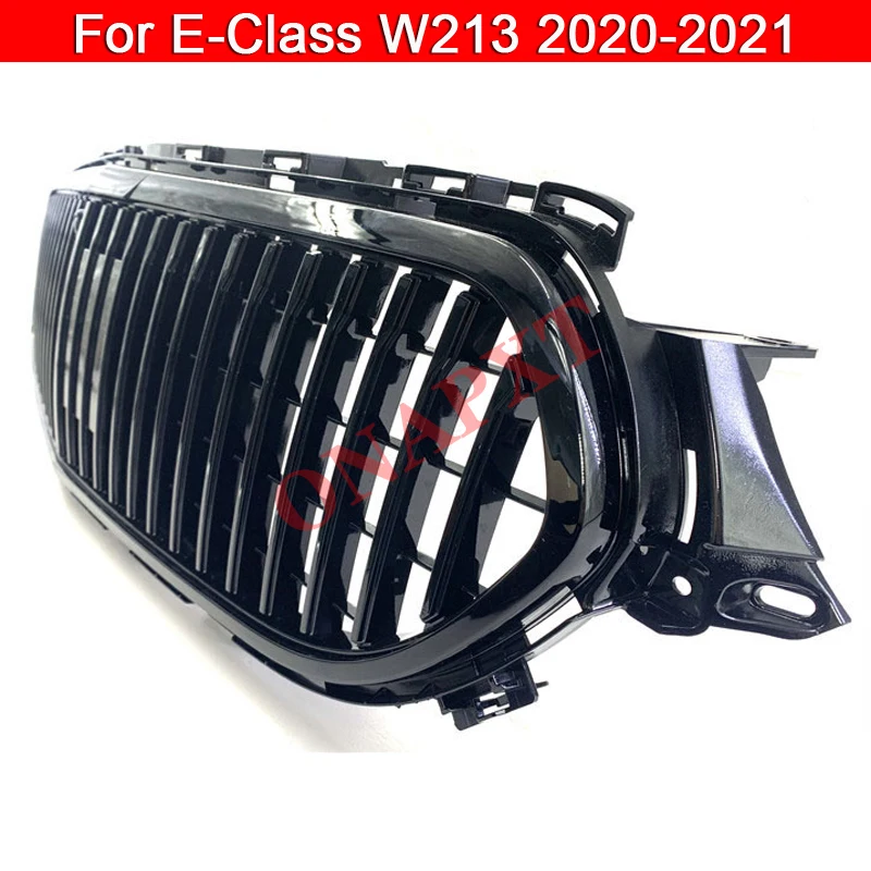 

For E-Class W213 2020-2021 to Maybach Car Styling Middle grille Silver Black front bumper grill Auto Center Grille vertical bar