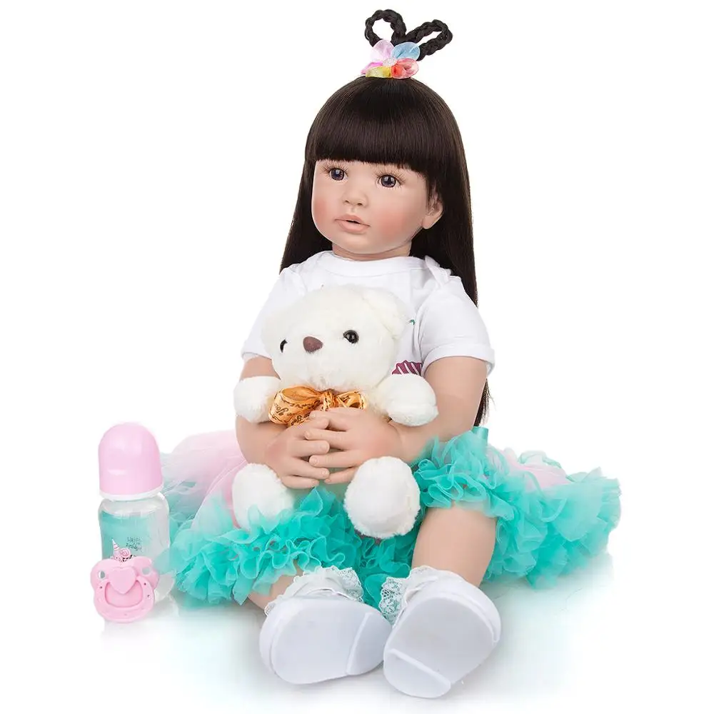 24 дюйма модная милая кукла-реборн KUKADOLL парик хиар тканевая кукла-Реборн детские