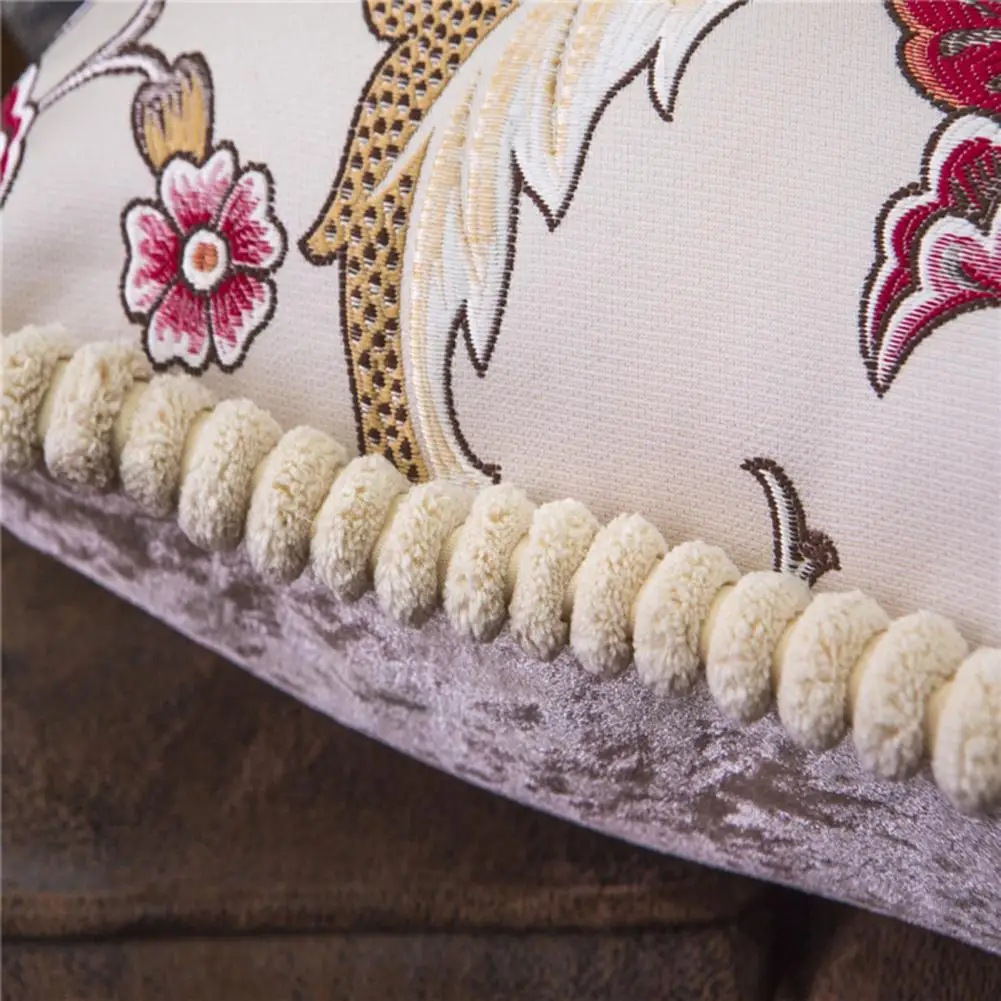 

European style velvet lace decoration bed runner-up home hotel decoration bed flag wedding room bed end back pillowcase