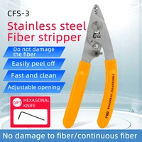 ftth cfs 3 three port fiber optical stripper pliers wire strippers high quality stainless steel optical fiber stripping plier