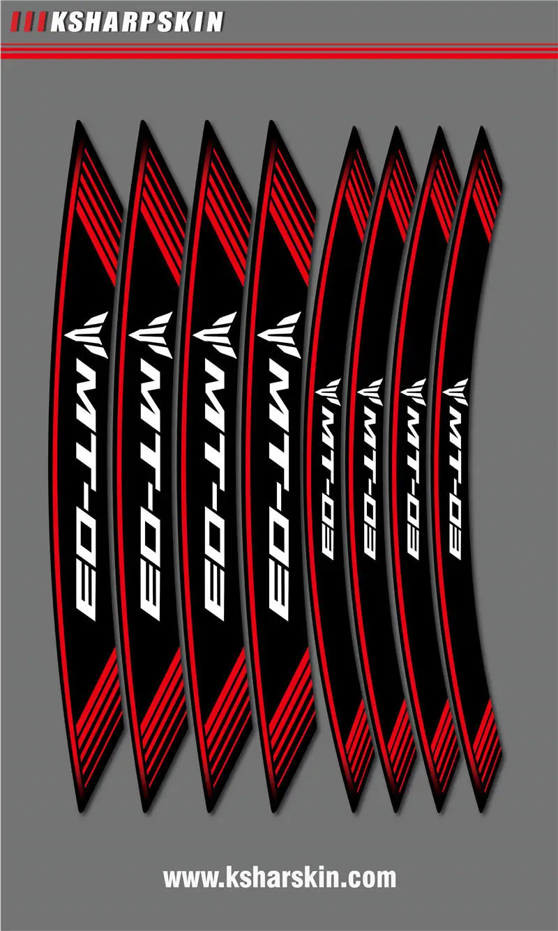 

Motorcycle sticker stripe logo tire decoration inner edge reflection wheel decal for YAMAHA MT-03