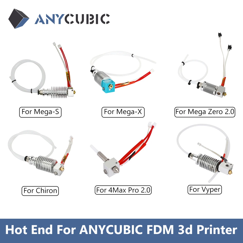 

ANYCUBIC 3d Printer Parts Print Head Hot End For Mega S, Mega X, Mega Zero 2.0, Chiron, 4Max Pro 2.0, Vyper FDM 3D Printer