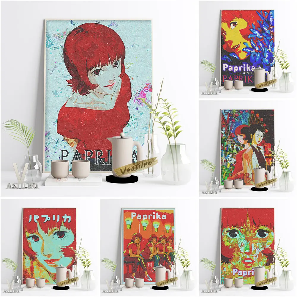 

Paprika Classic Animated Movie Vintage Poster Japanese Manga Wall Art Prints Character Canvas Painting Home Decor Fans Collect