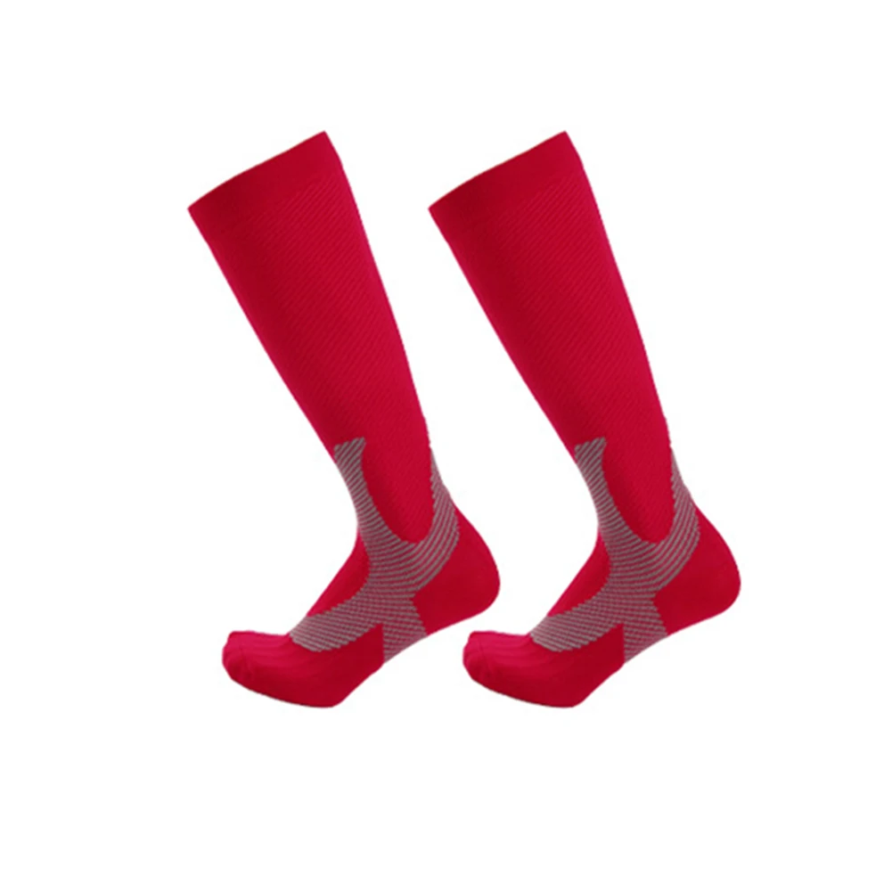 Мужские и женские Компрессионные носки для бега футбола нейлон удобные